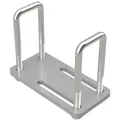SUPROD Schrauben-Set 2 x U-Bügelschraube M10 mit Klemmplatte und Stopmuttern verzinkt M10, LW=41/41-121, LH=120 mm