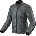 Revit Shade H2O Damen Motorrad Textiljacke, schwarz-grau, Größe M