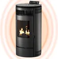 UMBRELLA® PR8 Pelletofen 8,6 kW,  bis 220 m³ – Auto-Reinigung, ECO1/ECO2, Wochenprogramm, Fernbedienung, Wi-Fi-ready – Überhitzungsschutz – Schwarz