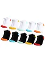 Occulto Mädchen & Jungen Sneaker Socken 10er Pack (Modell: Piccolo) 27-30 Weiß Schwarz