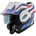 Bogotto FS-X600 Vyda Klapphelm, weiss-rot-blau, Größe XS für Frauen