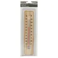 Thermometer Außen Innen Holz Außenthermometer Analog Raum Gartenthermometer Bio