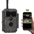 X20 4G LTE Wildkamera mit SIM-Karte und App 32MP 1296P H.265 Video No Glow N...