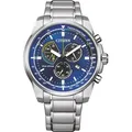 Citizen AT1190-87L Eco Drive Uhr Herrenuhr Edelstahl Chrono Silber - Blau