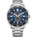 Citizen Eco-Drive Solar Edelstahl Herrenuhr Chronograph AT2560-84L blau  NEU