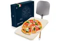 Blumtal Pizzastein für Backofen & Gasgrill inkl. Pizzaschieber - Pizzastein rechteckig, Cordierit, (für knusprigen Pizzaboden wie vom Italiener, auch für Brot und Flammkuchen ideal geeignet)