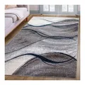 OTTO home Teppich Tritom, rechteckig, Höhe: 9 mm, mit besonders weichem Flor, Kurzflor, modernes Wellen Muster blau 160 cm x 230 cm x 9 mm