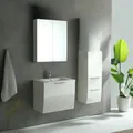 Jet-Line Badset Weiß modernes Badezimmermöbel-Set Spiegelschrank & Hängeschrank