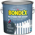 Bondex Holzfarbe für Außen 2,5 L weiß Deckfarbe Wetterschutz Holzschutz