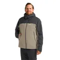 Jack Wolfskin Übergangs-Wanderjacke Wild Places 3in1 (wasserdicht, winddicht) grau/hellbraun Herren, Größe: S