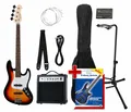 Top Komplettset inkl. E-Bass im Jazzbass Design, Sunburst inkl. Bass-Verstärker