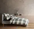 fleuresse Bettwäsche Fleuresse Lech Edelflanell Bettwäsche 200x220 Karo grün braun beige, Flanell, 3 teilig, für den Winter