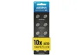 ABSINA AG10 LR1130 Knopfzelle 10er Pack - 1,5V Alkaline Knopfzellen Knopfzelle, (1,5V V, 1 St)