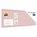 ALLboards Pinnwand mit Pink Holz Rahmen 100x40cm Korktafel Korkwand Pinnwand Kork
