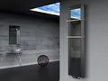 Badheizkörper Singapur 3 (Spiegel) 180x47cm 1118Watt + 2 Halter anthrazit
