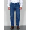 ADAM JEANS Straight-Jeans Herren Jeans Straight Hose Stretch Regular Fit Jeanshose Comfort Fit Straight Jeans Herren Hose normale Leibhöhe Jeans Gerade Schnitt blau W33