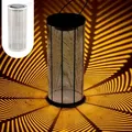 Moderne Solarlaterne Laterne Lampe Deko Skandinavisch Balkon Garten Bamba Weiss
