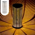 Moderne Solarlaterne Laterne Lampe Deko Skandinavisch Balkon Garten Bamba Weiss
