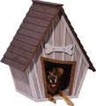 dobar Große Hundehütte "Hubi", Outdoor-Hundehütte mit entfernbarem Boden, 90 x 77 x 109 cm, Spießtanne