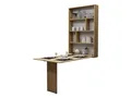 Mirjan24 Wandtisch Albi, Wandklapptisch mit 2 Regalen, V-Tisch, Esstisch, Tisch ideal für Esszimmer, Küche, Klapptisch, Bartisch (Eiche Cremona)