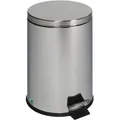 Treteimer VAR Tretabfallsammler mit Pedal 12 L Edelstahl mit Inneneimer und bodenschonendem Kantenschutz 43033