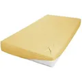 Jersey Spannbettlaken   ¦ gelb ¦ Maße (cm): B: 100 H: 22