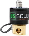 U.S. Solid 1/4 G 24V DC Messing Magnetventil Direktgesteuert für Wasser Luft G