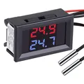 DC4-28V Rot + Blau Dual Display-Digital-Thermometer mit NTC Wasserdichtem Met...
