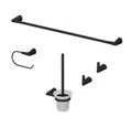 Vicco Badaccessoire-Set Tauri, Schwarz, 5 Teile, 5 tlg.