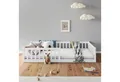 IDIMEX Massivholzbett GUSTAVO, Bodenbett GUSTAVO 90x190cm mit Rausfallschutz, massive Kiefer- weiß