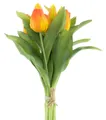 Kunsttulpe mit 4 Tulpen und 3 Tulpenknospen ca. 32cm künstliche Tulpen Tulpenbündel, mucPlants, real Touch