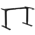 Ergotopia Desktopia Budget Höhenverstellbarer Schreibtisch | Per Kurbel verstellbares Tischgestell | Breite verstellbar für alle gängigen Tischplatten (Schwarz, Ohne Tischplatte)