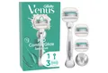 Gillette Venus Nassrasierer Comfortglide Sensitive + 3 Ersatzklingen + Duschhalterung
