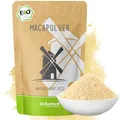 bioKontor – Bio Maca Pulver 250g – helles Macapulver aus Peru – Maca Wurzel Pulver fein gemahlen – kontrolliert biologischer Anbau – 100% rein – Handabfüllung in Deutschland