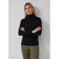 s.Oliver Longpullover Strickpullover Slim-Fit-Pullover mit Ajour-Details schwarz 4XL (48)