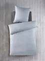 soma Bettwäsche Chambray 135 cm x 200 cm eisblau, Bettbezug Kopfkissenbezug Set kuschelig weich hochwertig