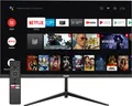 TuTu TU245J03 25 Zoll Full HD Smart TV & Monitor - Google TV - 2x HDMI, 2x USB mit Fernbedienung und HDMI-Kabel