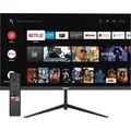 TuTu TU245J03 25 Zoll Full HD Smart TV & Monitor - Google TV - 2x HDMI, 2x USB mit Fernbedienung und HDMI-Kabel