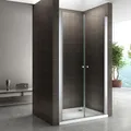 i-flair Duschtür 72-76 cm - Höhe: 185 cm, Duschabtrennung aus durchsichtigem 6 mm ESG Sicherheitsglas mit Nanobeschichtung