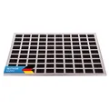 GOODS+GADGETS Luxus Fußmatte in Edelstahl-Optik aus Aluminium mit Gummieinlagen Eingangsmatte Fußabtreter 60x40cm