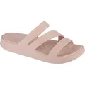 Crocs Getaway Strappy Damen Komfort-Pantoletten Hellrosa (Quartz), 209587-6UR - Rosa - 38-39