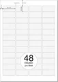 PRINTATION Folien-Etiketten klar transparent (B45,7xH21,2mm) 25xA4 à 48 Eti. 1431480-NK