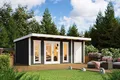 Gartenhaus Blockhaus  Pultdach 44 mm Sizilien 2 grau 595x350 cm Lasita
