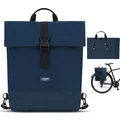 LARKSON Fahrradtaschen für Gepäckträger Damen & Herren Dunkelblau - Tammo Bike - 2 in 1 Fahrrad Tasche Rucksack & Gepäckträgertasche Hinten - Wasserabweisend