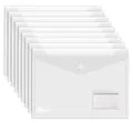 25 x KlettVerschluss Dokumententasche A4 - Dokumentenmappe Brieftaschen zum Dokumenten Abheften mit Brief-Taschen und 30 Stück Gifted Visitenkarte