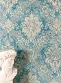 NEWROOM Vliestapete Blau Barock Ornamente Vintage Damast Wohnzimmer Elegant