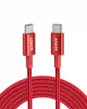Nylon Usb-c auf Usb-c Kabel 100w, 3m, Schnellladen, Rot