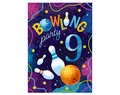 12 Einladungskarten zum 9. Kindergeburtstag Bowling Kegeln neunte Geburtstag Mädchen Jungen
