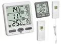 TFA Dostmann Raumthermometer Digitales Funk-Thermometer Trio TFA 30.3062 mit Außensender