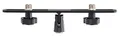 Pronomic SMB-245 Stereo Mikrofonschiene (Stereo Halteschiene, Abstand zw. Mikrofonklemmen von 5 cm bis 22 cm, neigbar, verschiebbar, 3/8" und 5/8" Stative geeignet, Reduziergewinde, Metall) schwarz